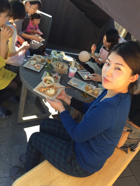 屋上で、スペインおつまみ「タパス」講座♪