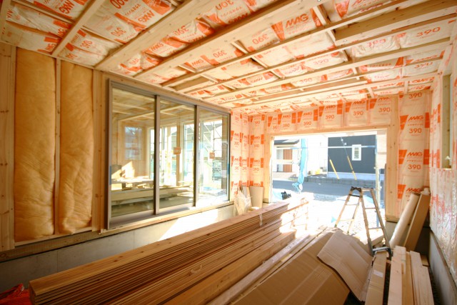 平屋+ガレージの家建築中